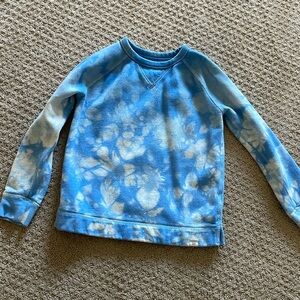 Gap Kids Fleece Tie Dye Sweatshirt Blue.  Size Small